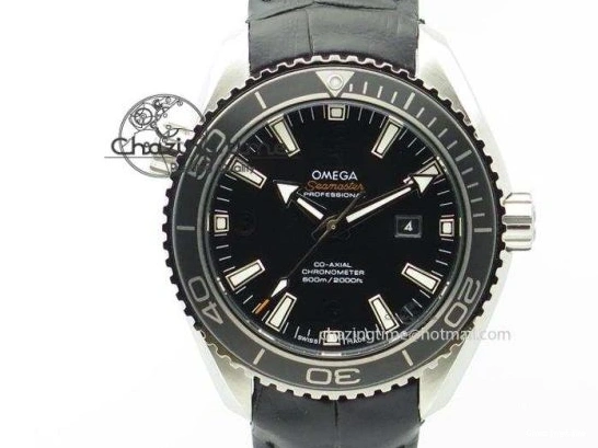 0410 Elegant Globemaster Master Chronometer SS V6F Best Edition Black Dial On Black Leather Strap A 8268